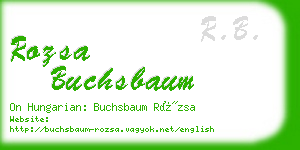 rozsa buchsbaum business card